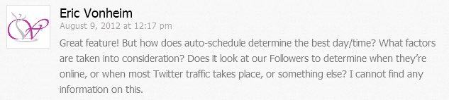 HootSuite AutoSchedule for Social Media Marketing - Eric